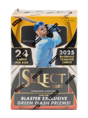 1_0340d264-e2ed-4fd8-8cf1-05eb7a1b5efe 2025 Panini Select Baseball Hobby Blaster Box (Green Flash Prizms)