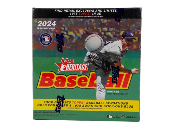 1_5ad9bd40-1dd3-4772-899f-c7a8286654b1 2024 Topps Heritage Baseball Mega Box (Blue Sparkle)