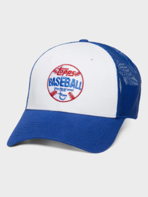 1_672dedf8-d1da-44c5-90f6-388a322db97a Topps Baseball The Real One Blue Mesh Trucker Hat