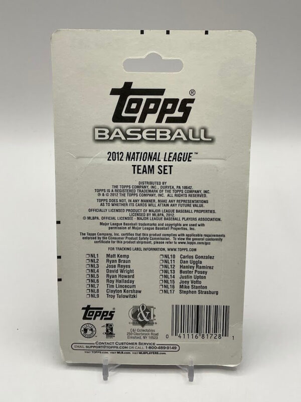 2012 Topps Baseball National League Team Set