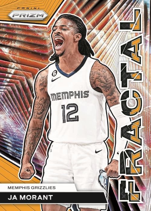 2023-24-Panini-Prizm-Basketball-Cards-Ja-Morant-Fractal-Gold 2023/24 Panini Prizm Basketball Hobby Box