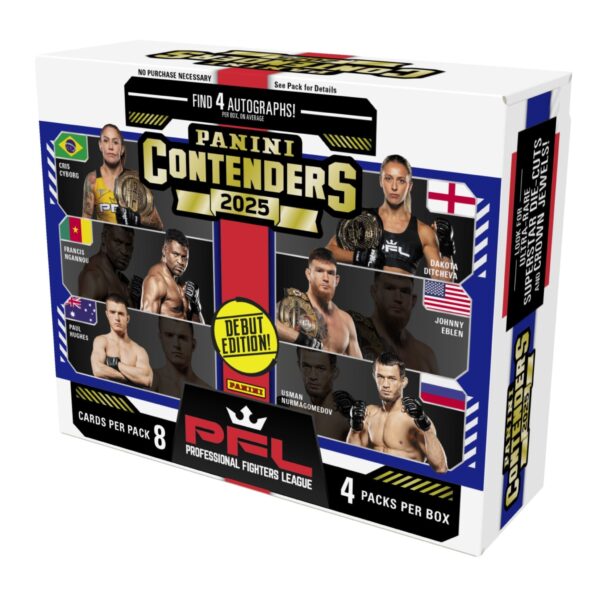2025PaniniContendersPFLProfessionalFightersLeagueHobbyBox 2025 Panini Contenders PFL Professional Fighters League Hobby Box