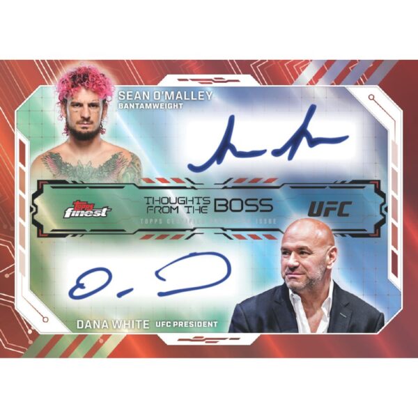 2025_Topps_Finest_UFC_Cards-Sean_OMalley_Dana_White 2025 Topps Finest UFC Hobby Box
