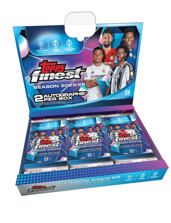 2026toppsfinestuefa 2025/26 Topps Finest UEFA Club Competitions Hobby Box Preorder Ship by 06/26/26