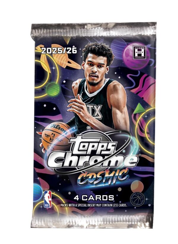 2526-cosmicchromebk-hobby-pack 2025/26 Topps Cosmic Chrome Basketball Hobby