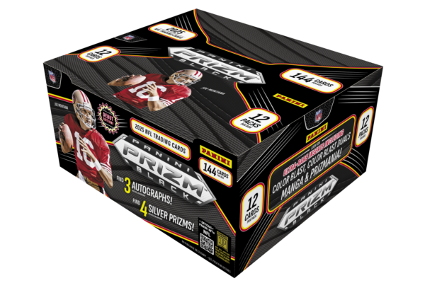 25_prizmblackfb_hobbybox_c2049-i_1 2025 Panini Prizm Black NFL Trading Card Box (Hobby)
