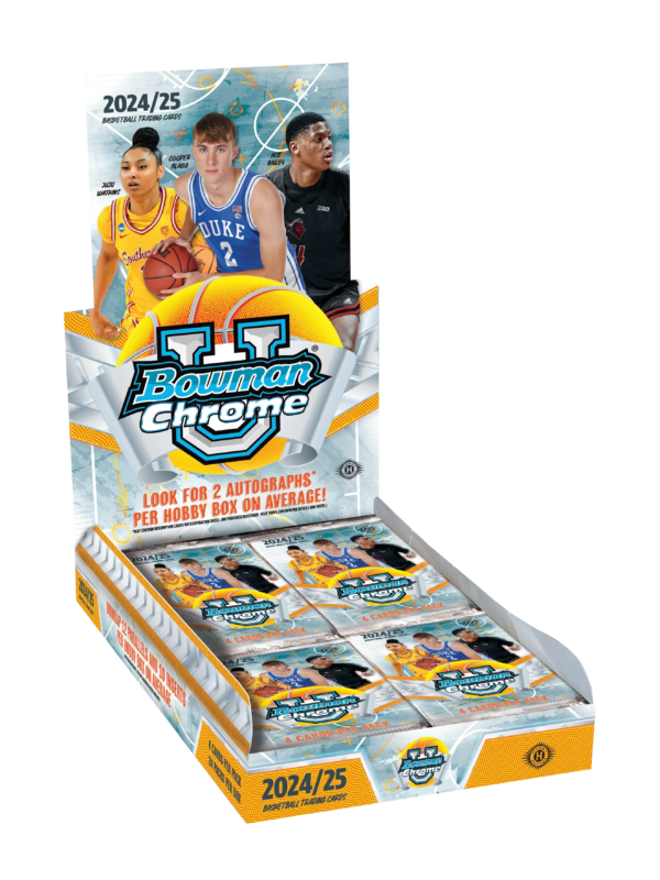 7a3a2ca5626303b31cdb000a9bae1136fa48992f_25BUCB_FGC6052_HBX 2024-25 Bowman University Chrome Basketball Hobby Box