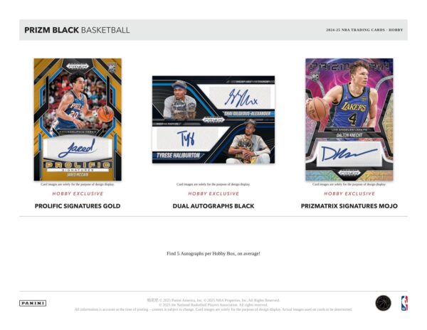 910462-4 2024/25 Panini Prizm Black Basketball Hobby