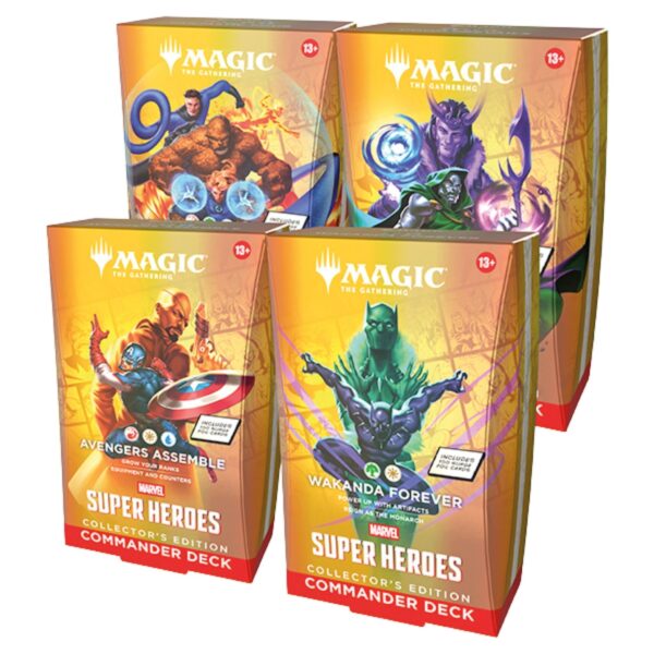 Magic The Gathering Universes Beyond Marvel Super Heroes Collector Commander Deck Display (4 Decks) (Presell)