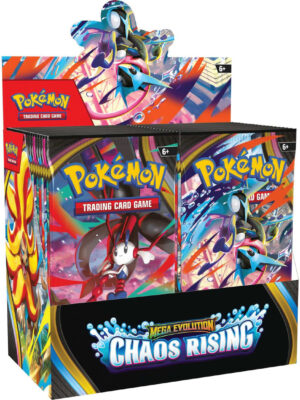 POK1010407119_1_3074f59b-13ad-4e88-a8c5-3f29e4ed8f84.jpg Pokémon TCG: Mega Evolution — Chaos Rising Booster Display Box (36 Packs)