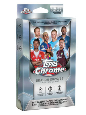 UEFA2026hanger 2025-26 Topps Chrome UEFA Club Competitions Soccer Hanger Pack