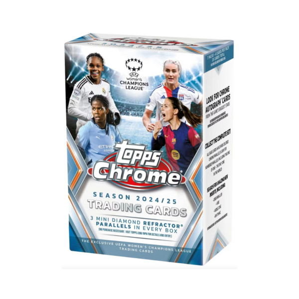 Untitleddesign-2026-01-11T152052.210 2024-25 Topps UEFA Women's Champions League Chrome Soccer Blaster Box