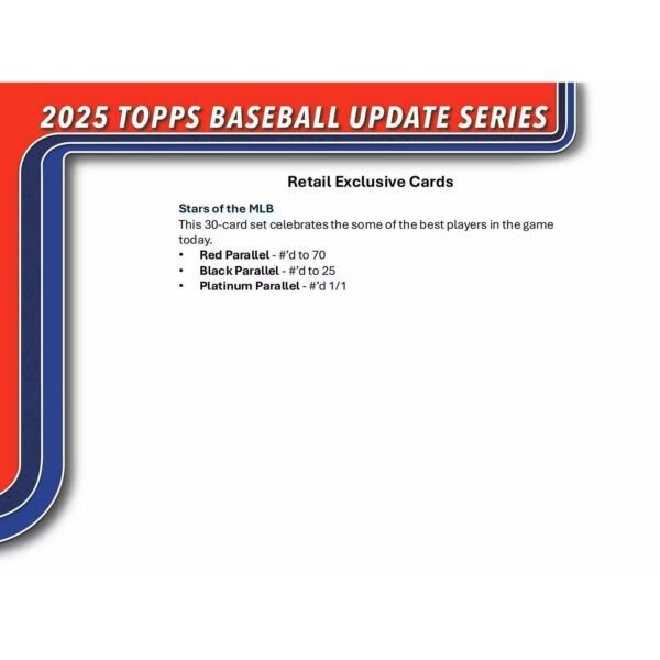 mlbupdateblaster25-6 2025 Topps Update Series Baseball Fat Pack