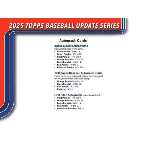 mlbupdateblaster25-8 2025 Topps Update Series Baseball Fat Pack