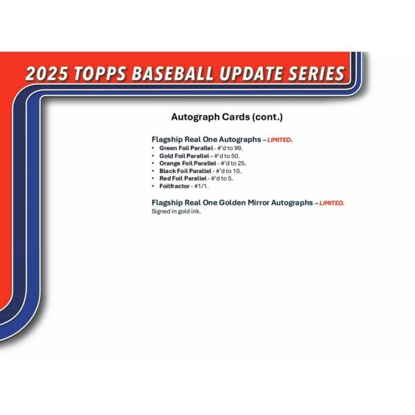 mlbupdateblaster25-9 2025 Topps Update Series Baseball Fat Pack
